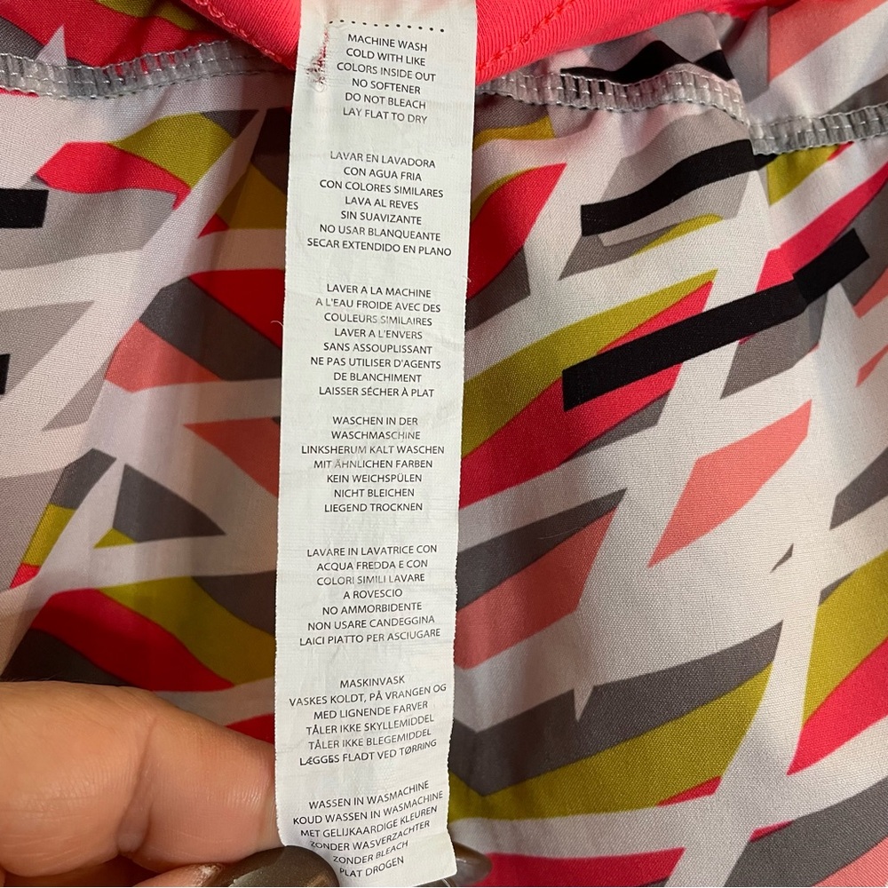 FABLETICS Womens SZ/L Neon Orange Black Athletic Shorts Inside Pocket Lined - Picture 2 of 7